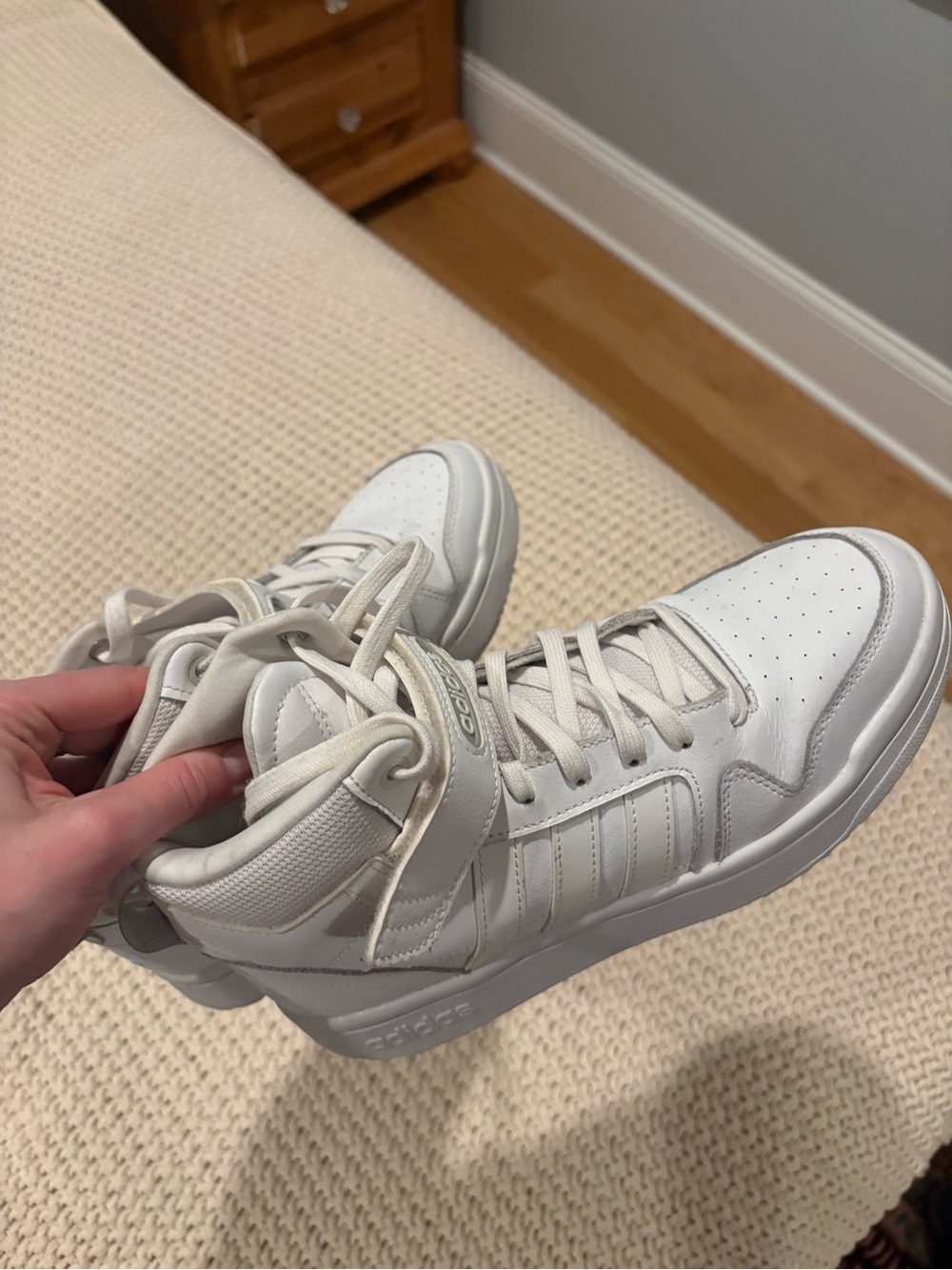 Worn once Adidas White High-Top Sneakers